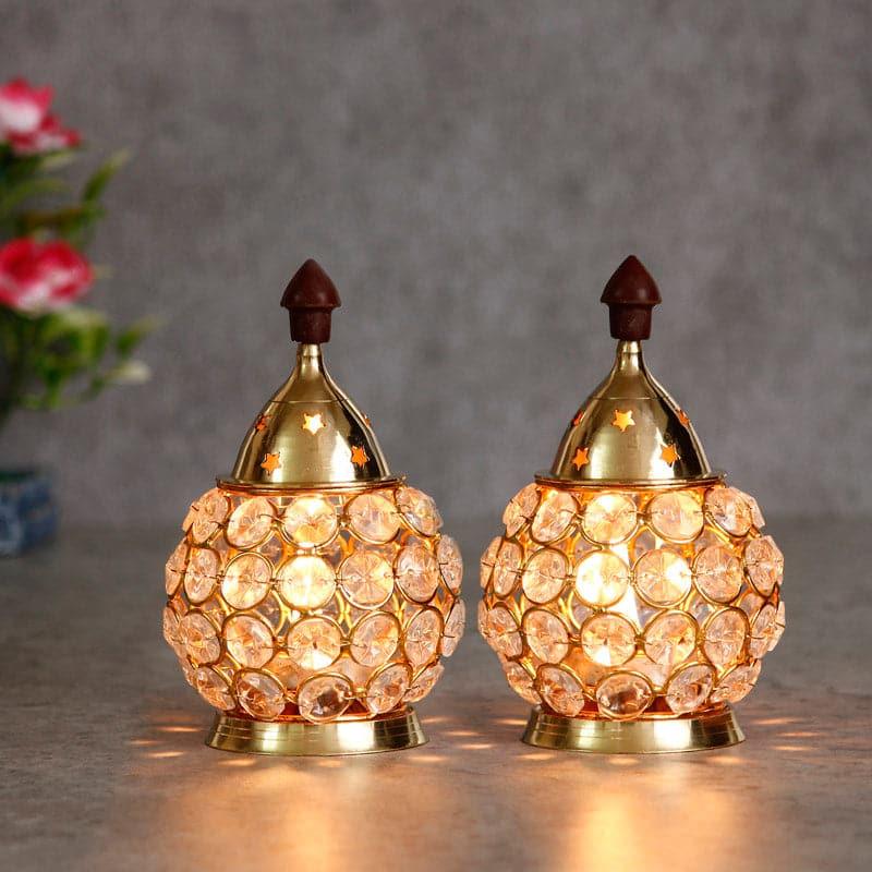 Crystal Akhand Diya - Set Of Two media 3
