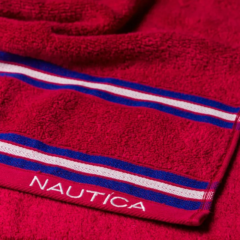 Nautica Dove Dual Down Cotton Hand Towel (Red,Blue & Grey) - Set Of Six media 8