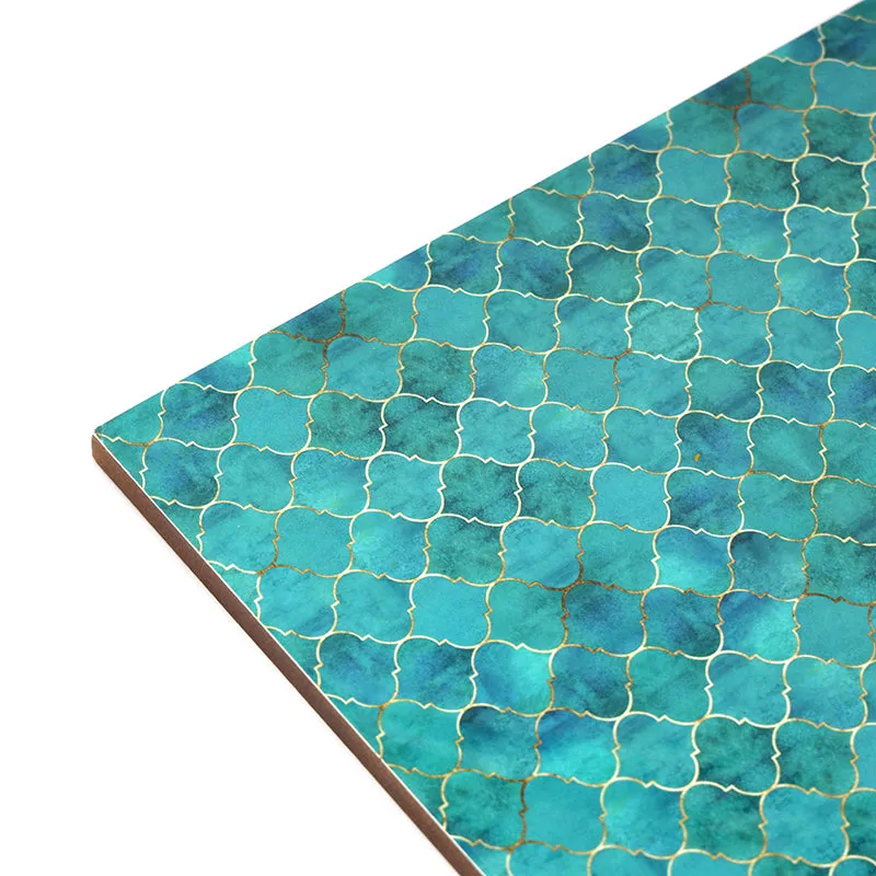 Minted Mosaic Enamel Coated Table Mat (Teal) - Set Of Two media 3