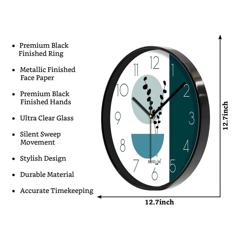Moment Value Round Analog Wall Clock - Teal media 8