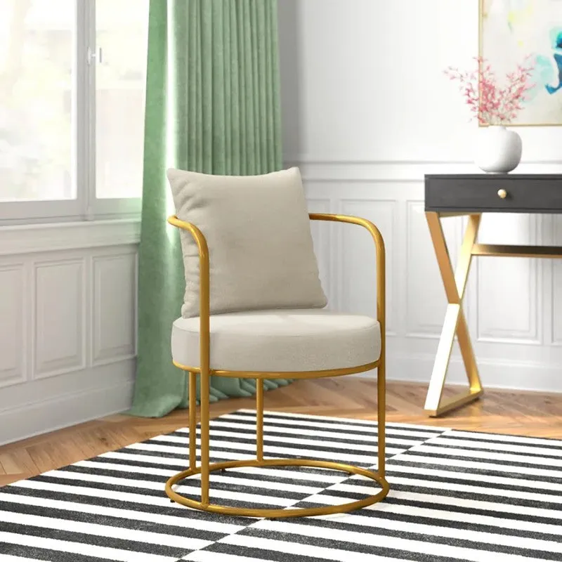 Estora Metal Accent Chair - Beige media 3
