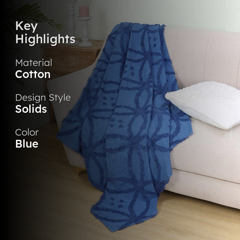 Marigo Cotton Throw - Blue media 2