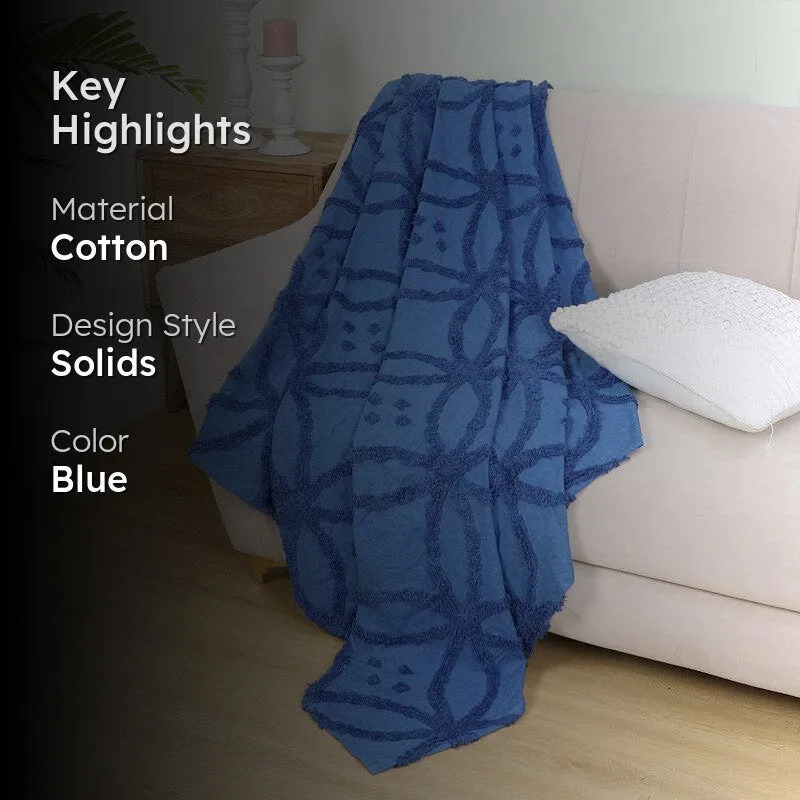 Marigo Cotton Throw - Blue media 2