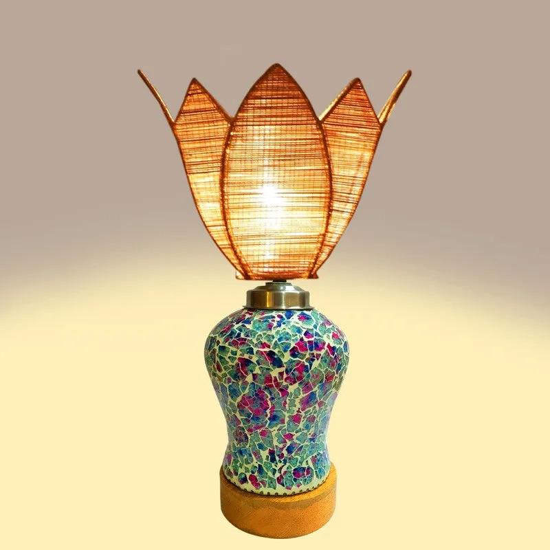 Floranisse Rattan Wooden Table Lamp - Multicolor media 6