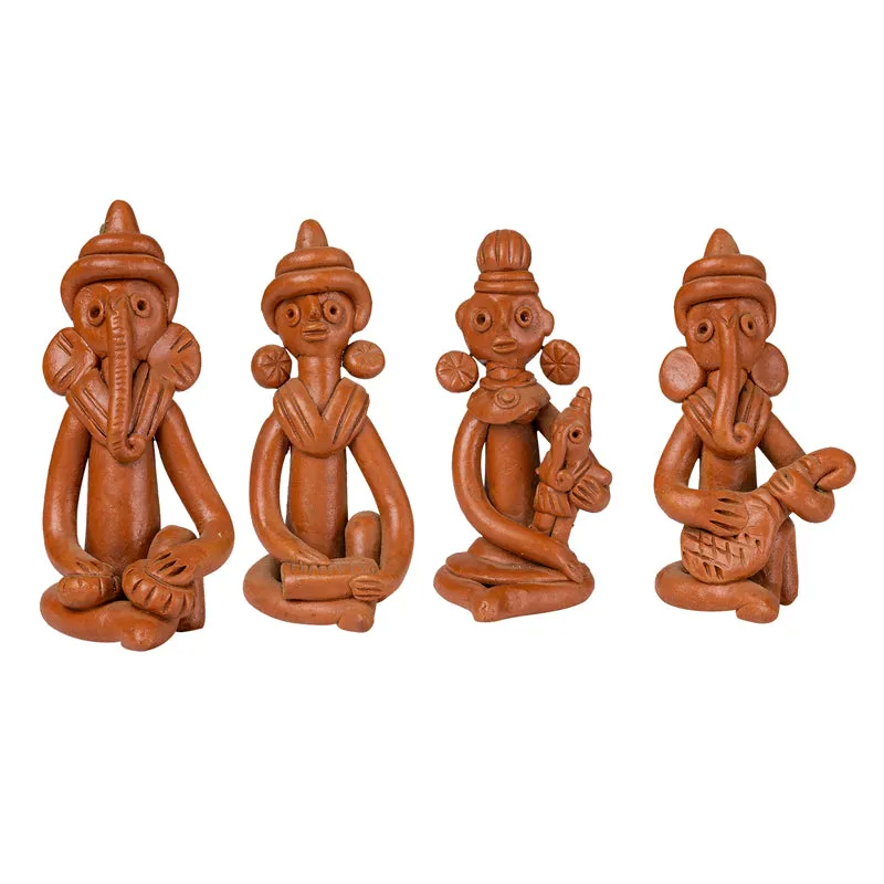 Deva Roop Terracotta Idol - Set Of Four media 6