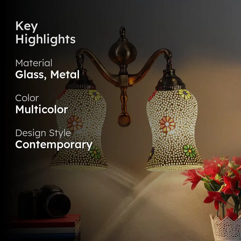 Suprakasha Metal Mosaic Wall Lamp media 2