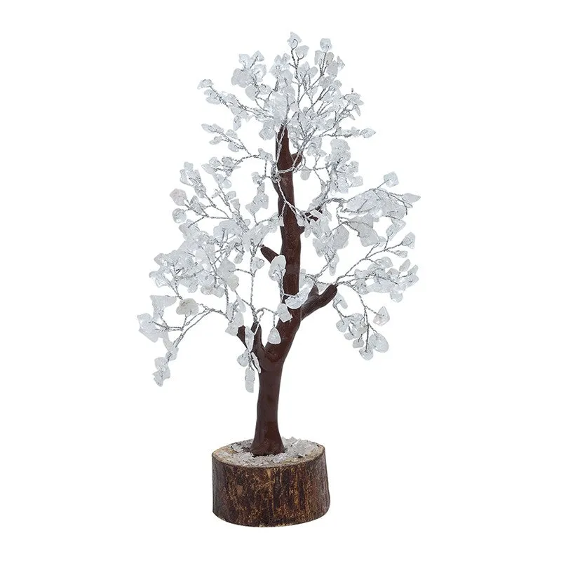 Prospera Handcrafted Agate Stone Tree Showpiece-White media 5