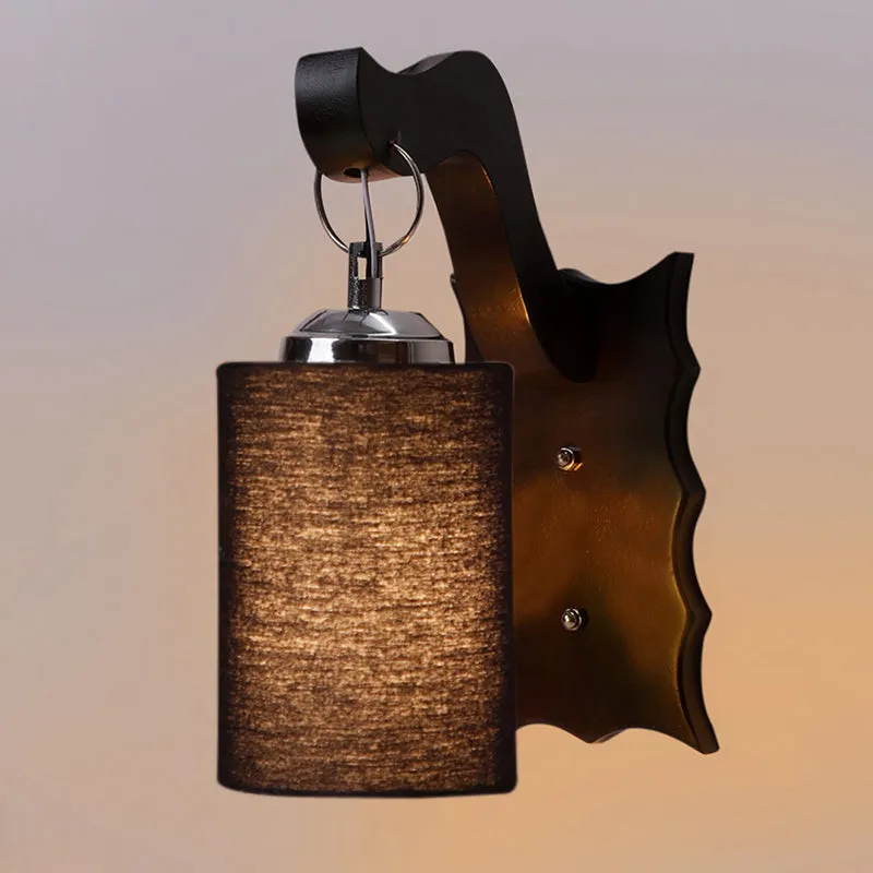 Delphi Wooden Wall Lamp - Black media 4