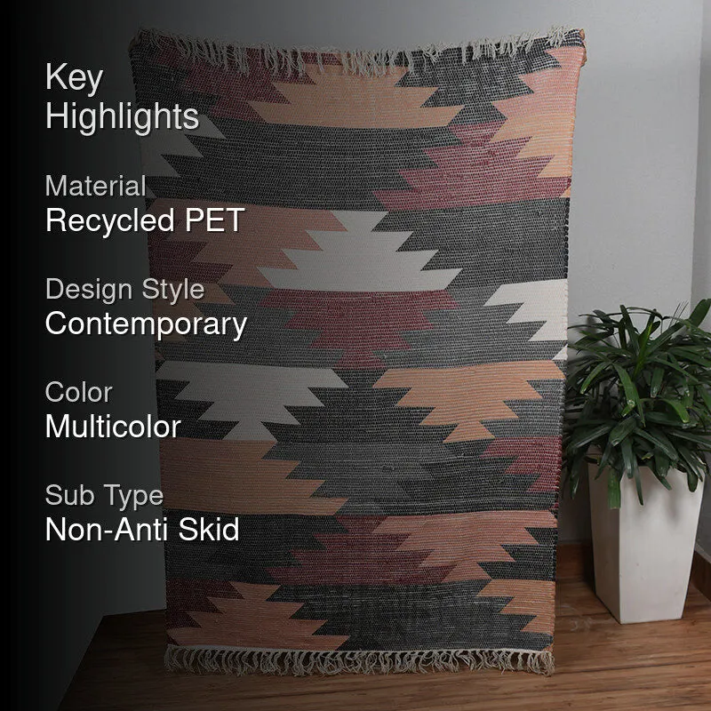 Healor Geomatric Recycled PET Dhurries media 2
