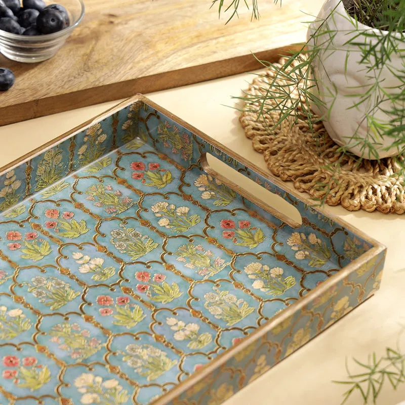 Fleur Jharokha MDF Serving Tray media 3