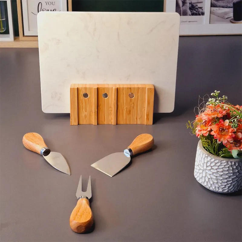 Maison Du Fromage (Wood,Marble,Stainless Steel) Cheese Platter - Five Piece Set media 4