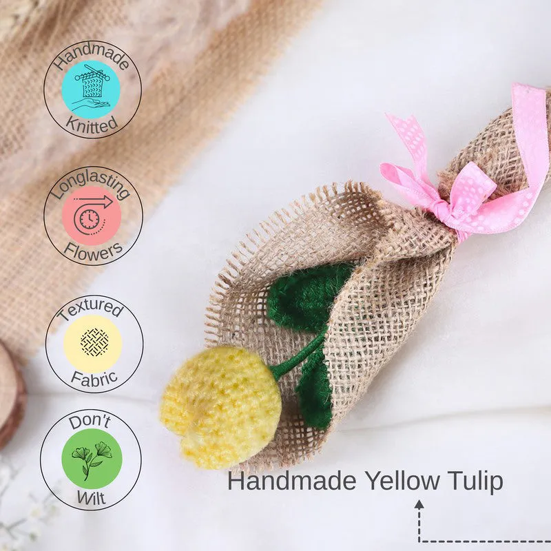 Crochet Handmade Tulip Bouquet - Yellow media 7
