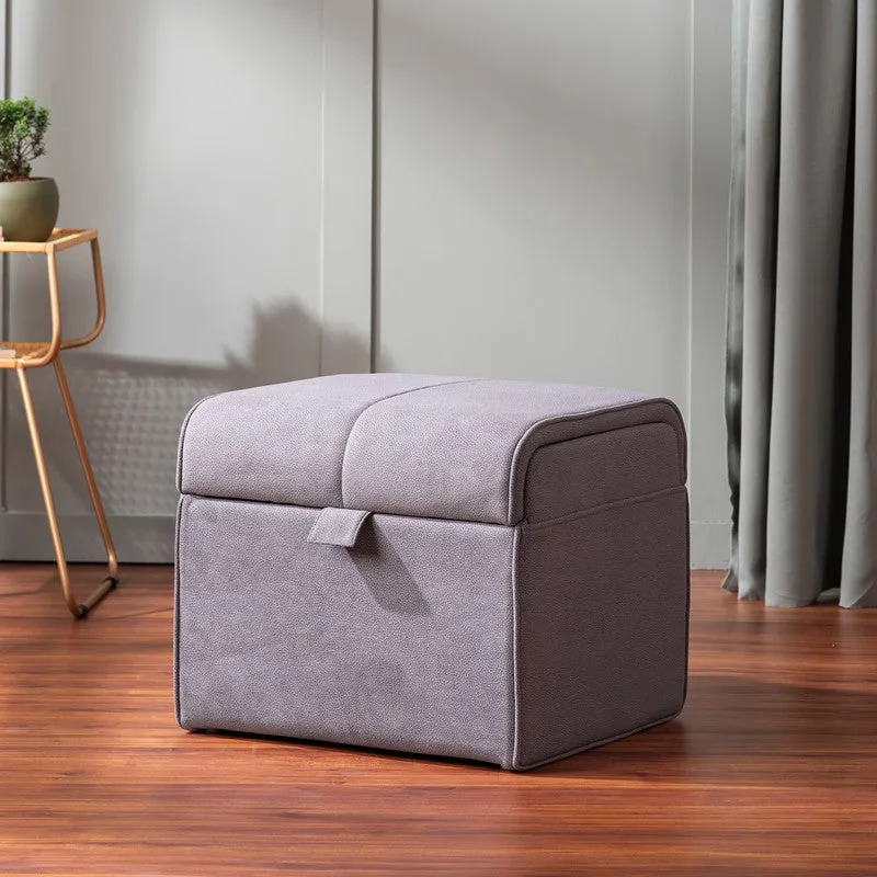 Dotty Polyster Ottomans (Grey) - Set Of Two media 3