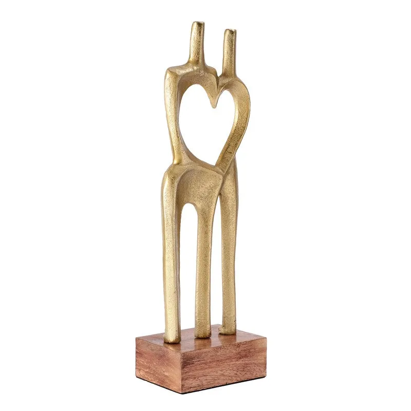 Obsidian Love Aluminum Showpiece - Gold media 4