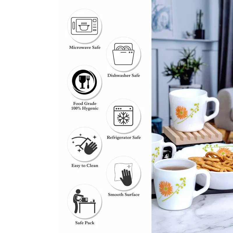 Cello Opalware Glass Tea Cup - Five Piece Set media 3