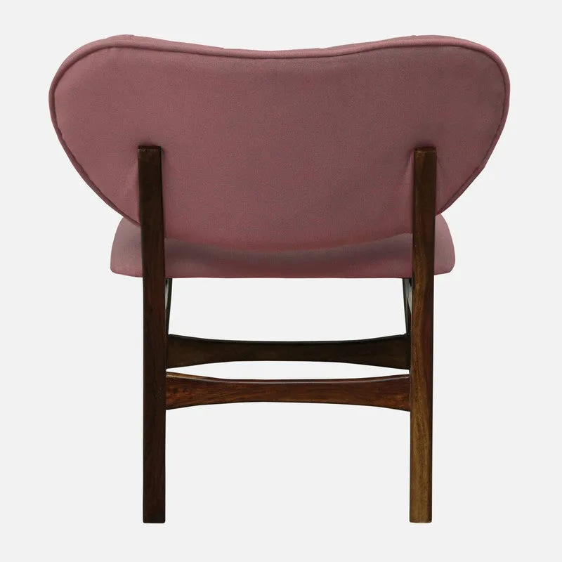 Racknest Rose Wood Accent Chair - Pink media 6