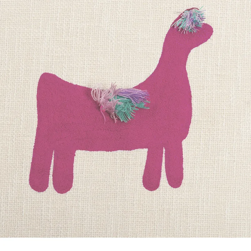 Woven Whim Tufted Cotton Throw - Pink media 4