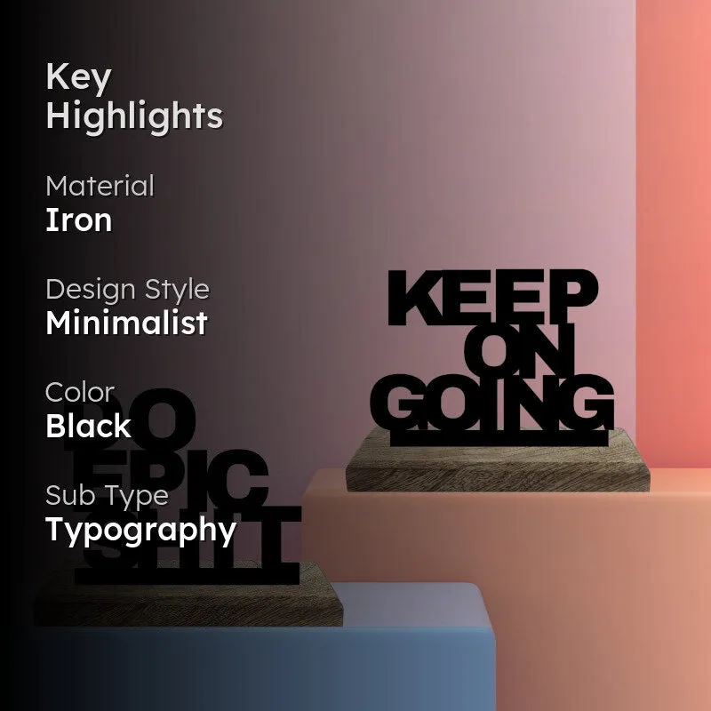 Epic Endeavors Typography Showpiece - Set Of Two media 2