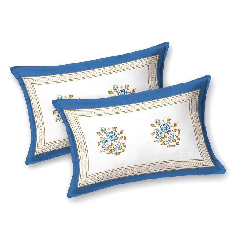 Desert Style Cotton Bedsheet (Blue,Beige,White) - 120 TC media 4