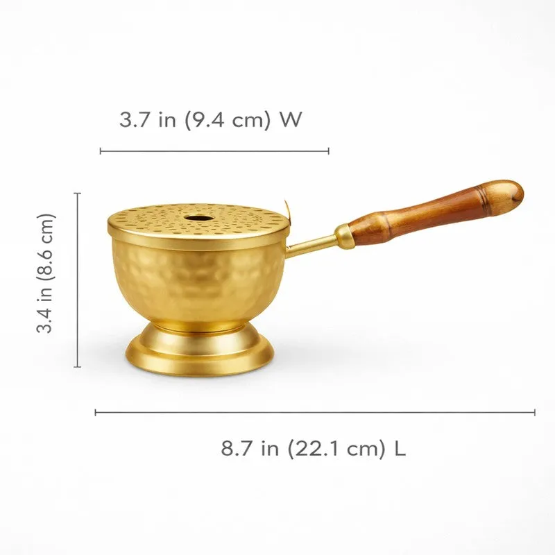 Dhyan Deep Incense Holder - Gold media 7