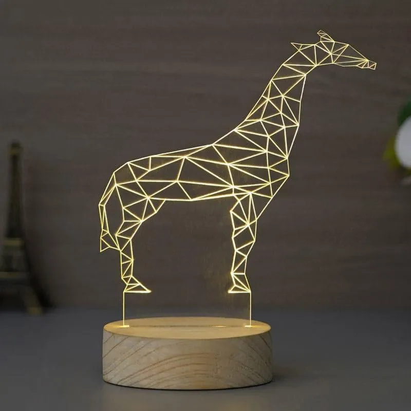 Giraffe Jolly LED Acrylic Table Lamp - Brown media 1