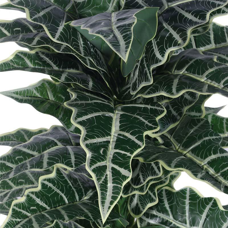 Faux Lush Happy Philo Plant With Black Plastic Pot (Dark Green) - 2.8 Feet media 5