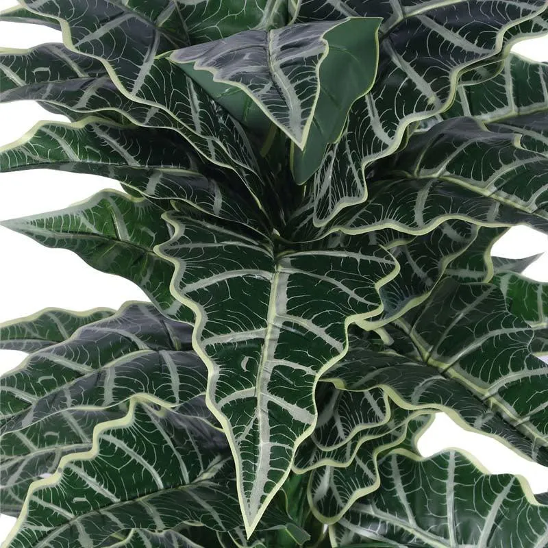 Faux Lush Happy Philo Plant With Black Plastic Pot (Dark Green) - 2.8 Feet media 5