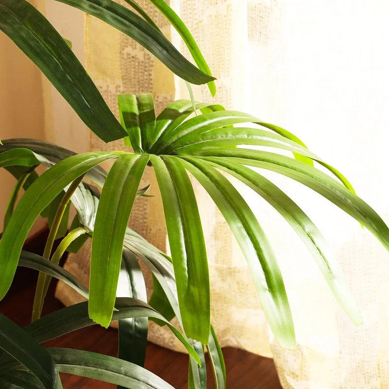 Faux Realistic Areca Tree With Black Plastic Pot - 3.9 Feet media 6