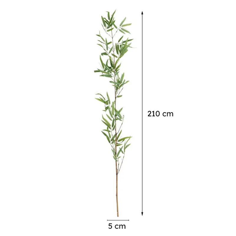 Bamboo Sticks Artificial Plant With Black Plastic Pot - 8 ft media 10