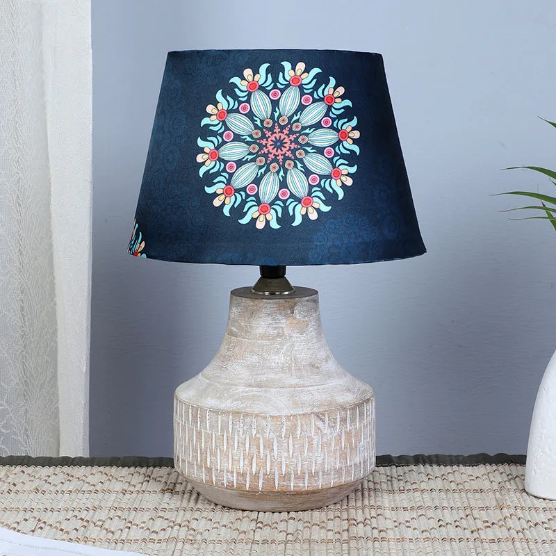 Toile Ming Printed Mango Wood Table Lamp - Multicolor media 2