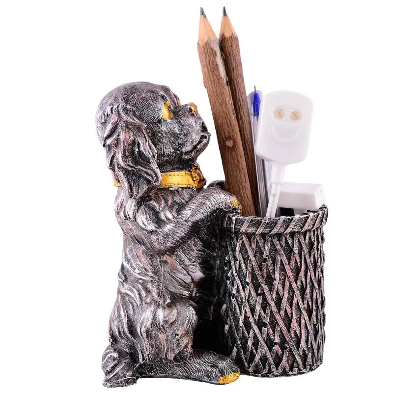 The Pawfect Painted Polyresin Pen Stand media 3