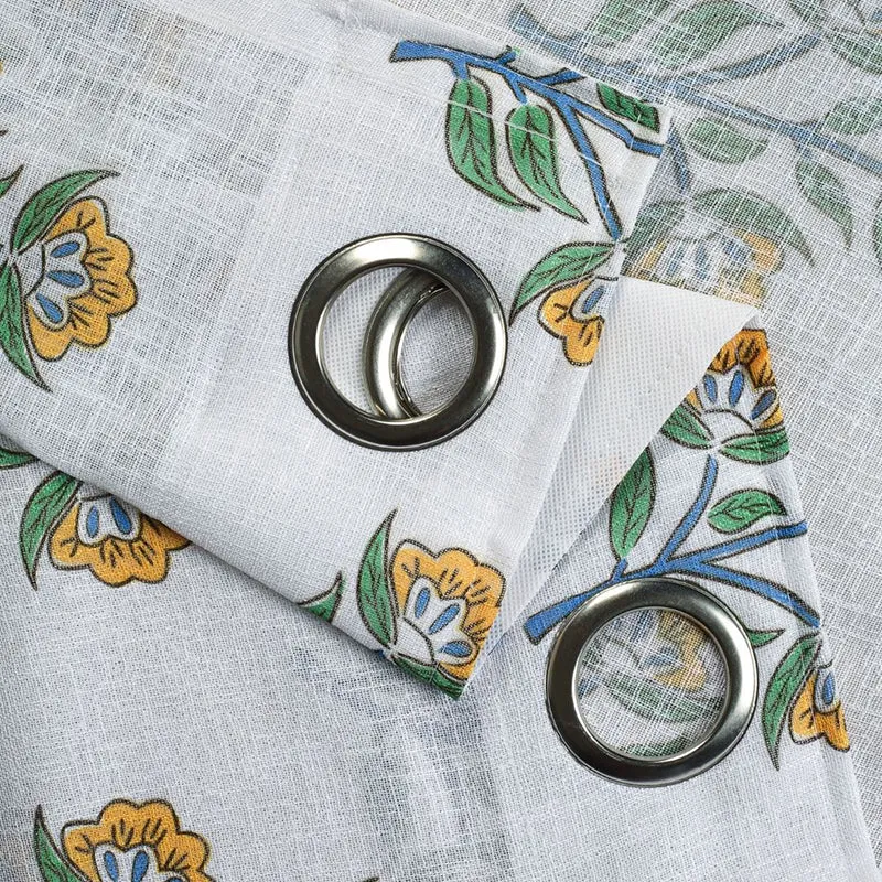 Caelra Linen Texture Sheer Curtain - Set Of Two media 9