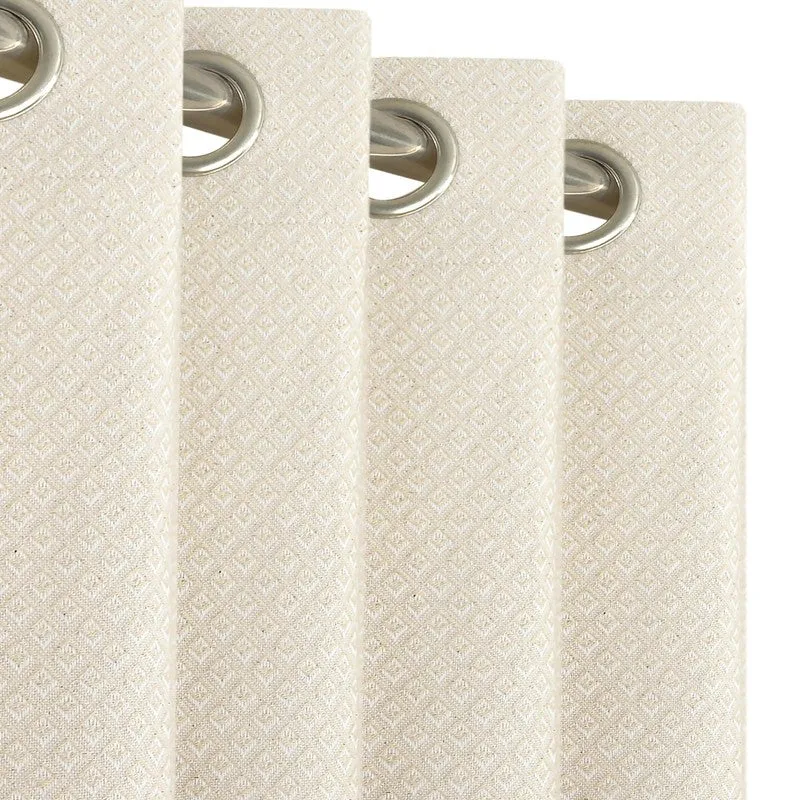 Form Ease Cotton Room Darkening Curtains (Ivory) - Set Of Two media 5