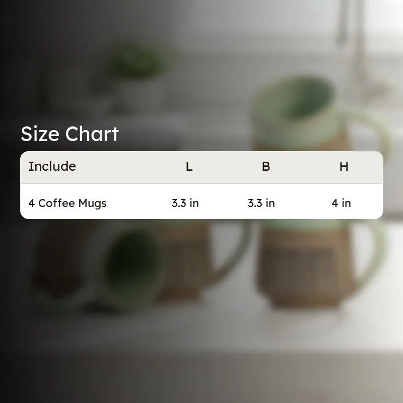 Ceramic Ceramic Coffee Mug (400 mL Each) - Set Of Four media 7