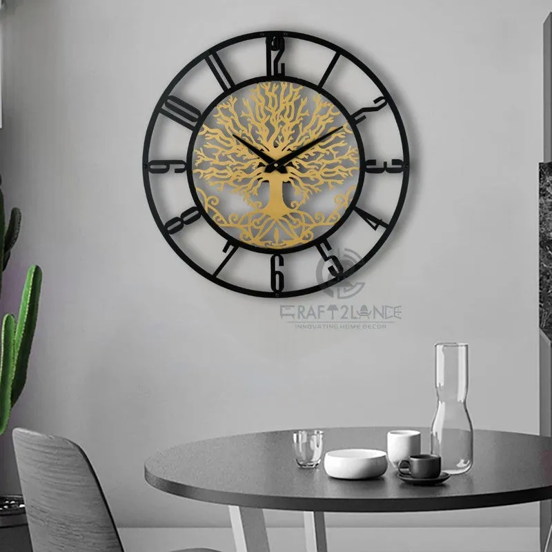 Winder Silent Wall Clock - Gold media 4