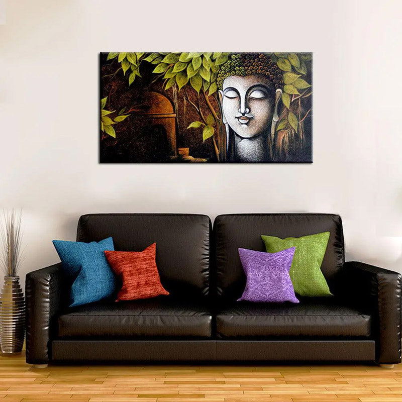 Buddha And Bodhi Tree Wall Painting