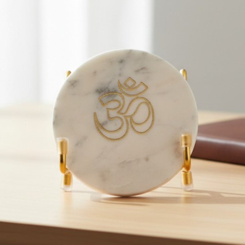Om Marble Spiritual Religious Accent