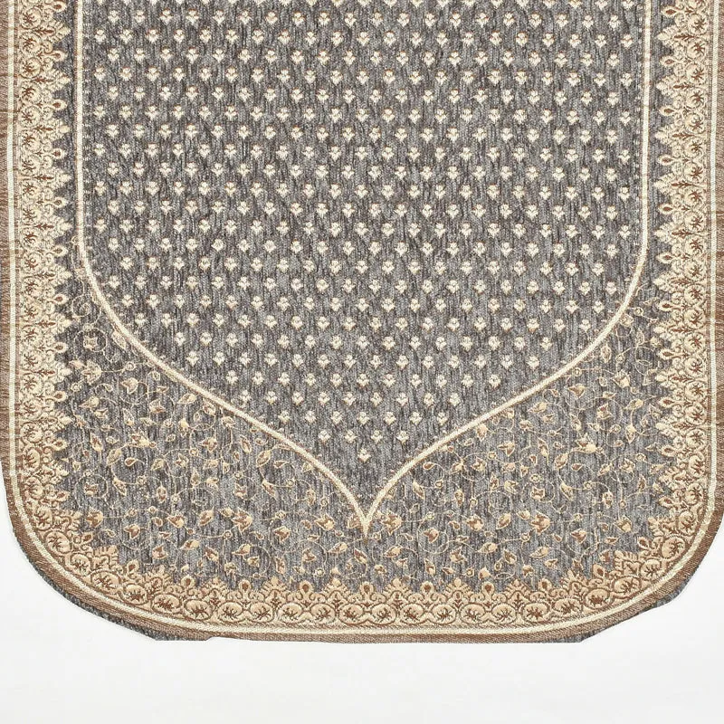 Petite Leaves Chenille Sofa Cover - Light Grey media 7