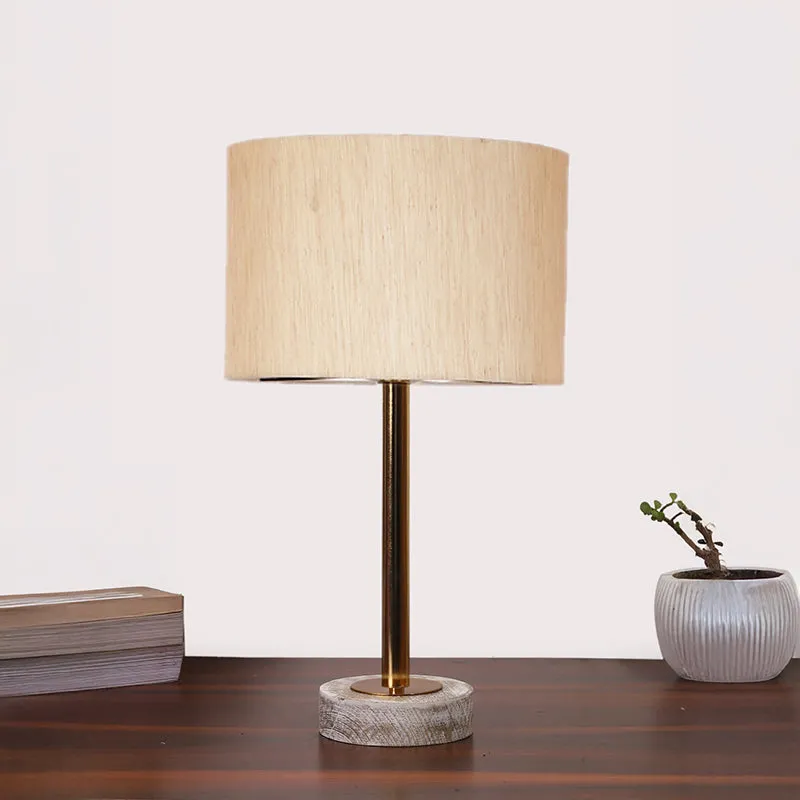 Cotin I Rodin Wooden Table Lamp - Beige,Gold,White media 3