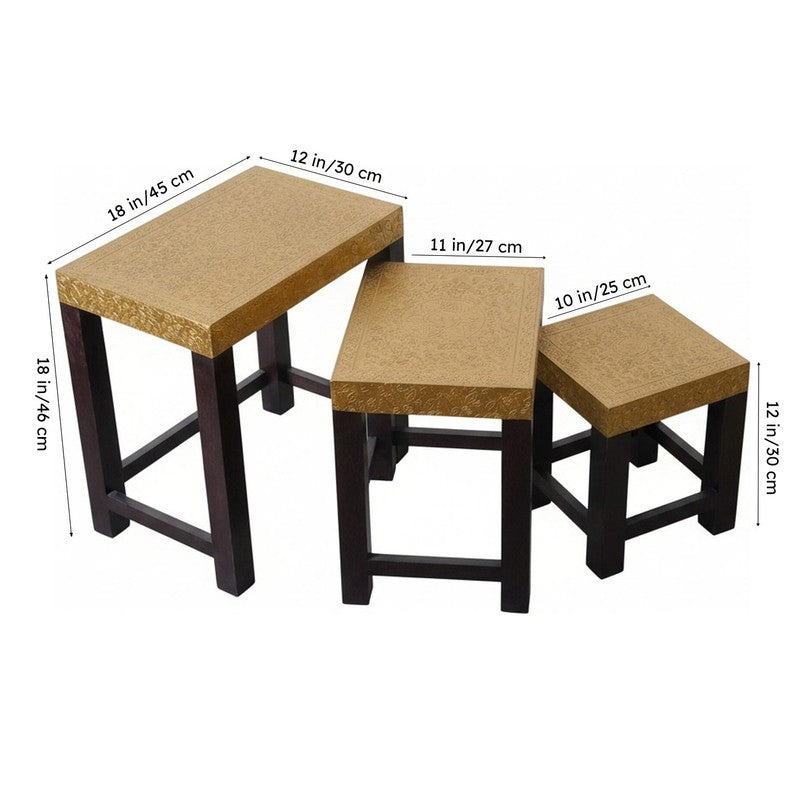 Zanar Handcrafted Mango Wood - Set Of Three media 8