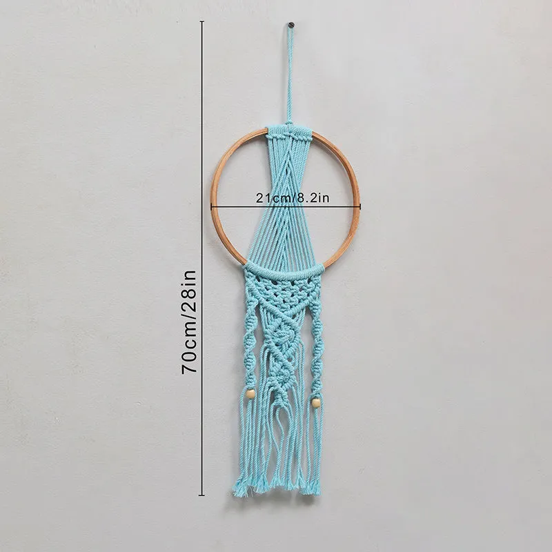 Knottic Macrame Fabric Wall Accent (Blue) - Set Of Two media 6