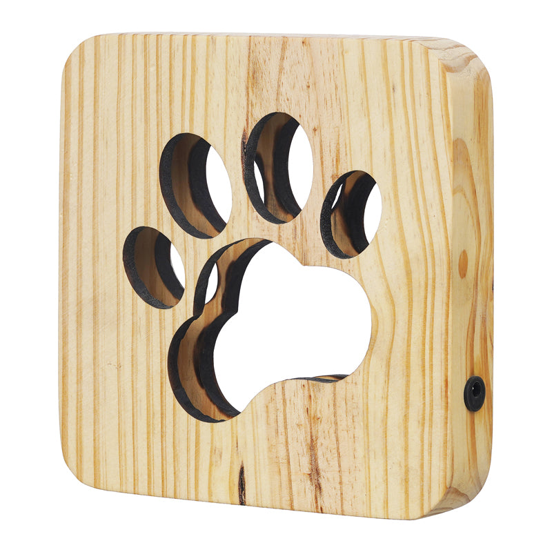 Pawsome LED Wooden Table Lamp - Brown media 3