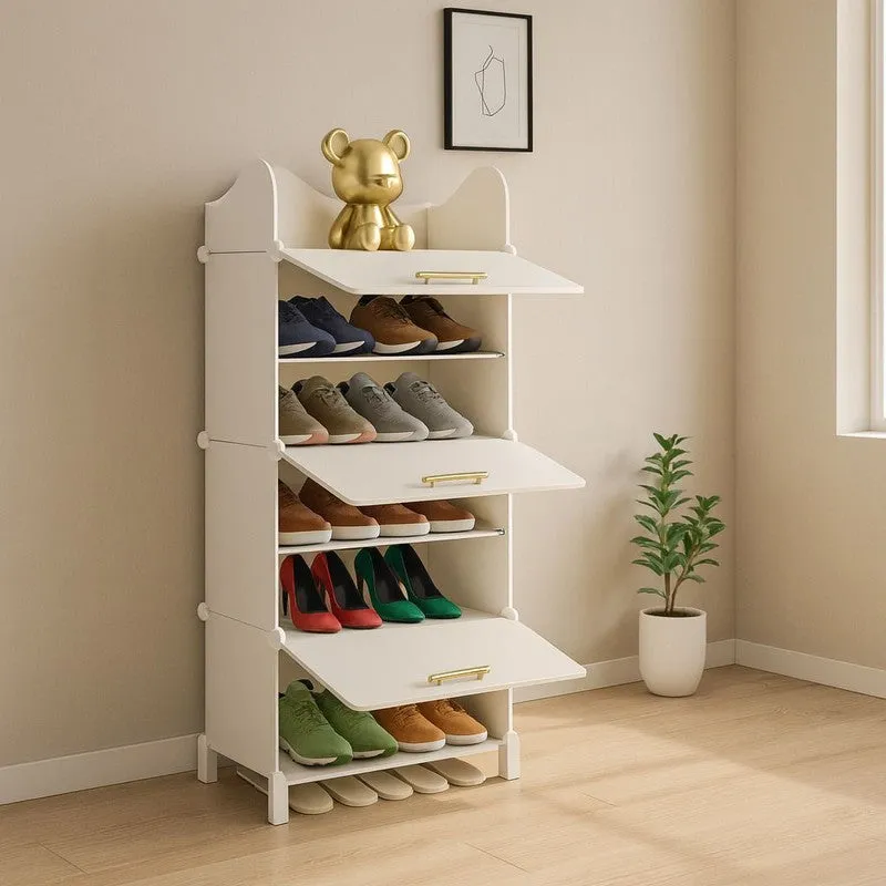 NeatWalk White Plastic & Metal Shoe Racks media 1
