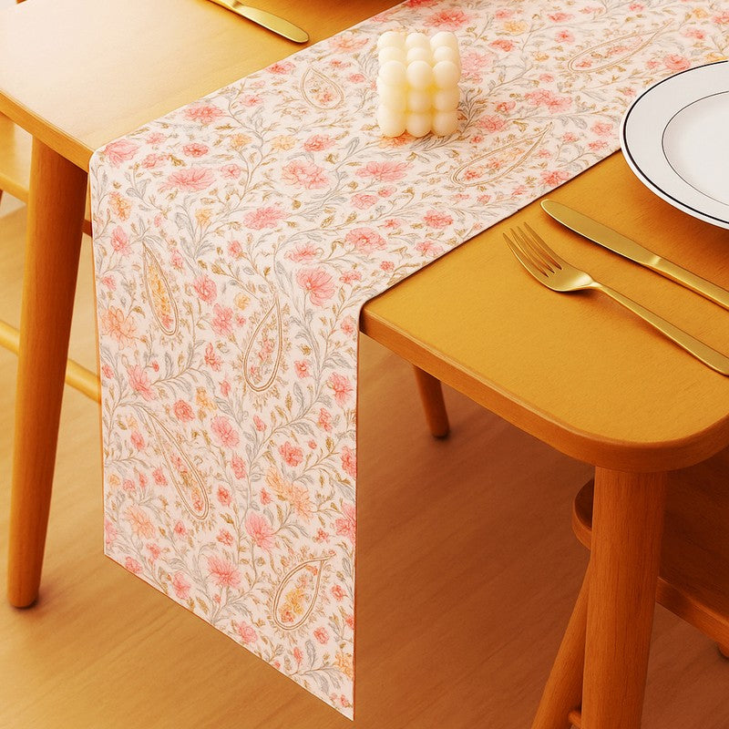 Pastel Garden Printed Cotton Table Runner media 3