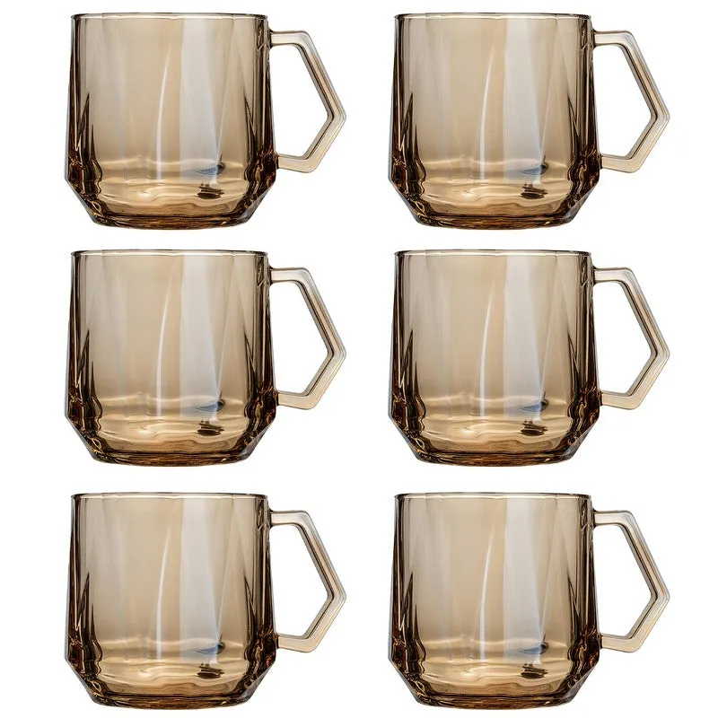 Rioware Glass Coffee Mug (250 mL Each) - Set Of Six media 3