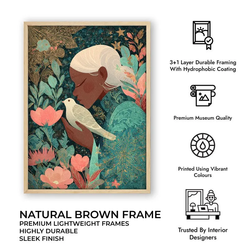 Auradove Canvas Wall Painting - Brown Frame media 10