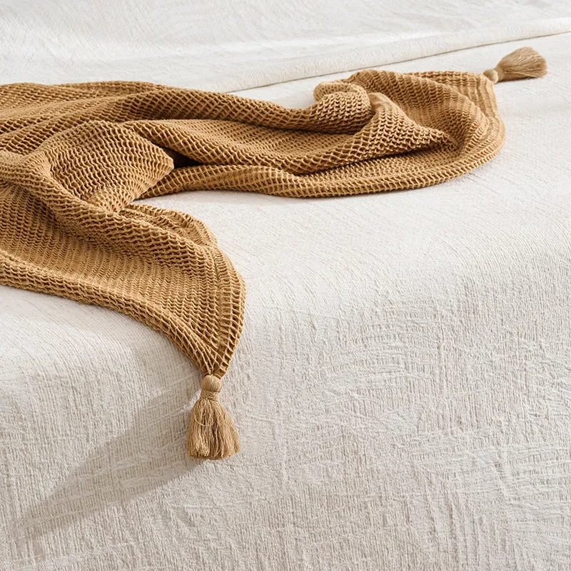 Fibrance Cotton Throw - Beige media 3