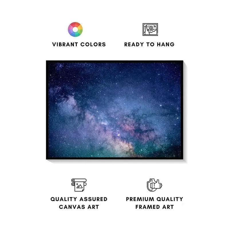 Mesmerizing Galaxy Canvas Wall Painting - Black Frame media 4