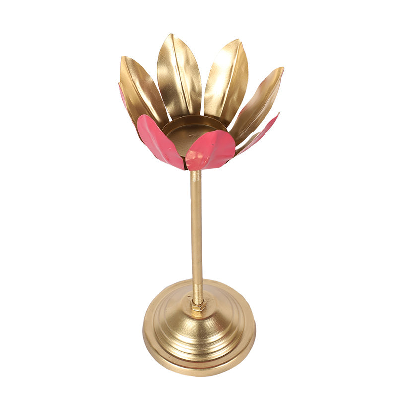 Pink Lotus Candle Holder - Set Of Three media 4