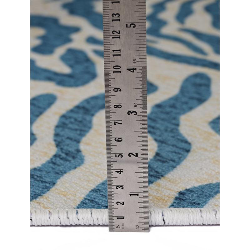 Luza Tiger Print Carpet - Blue media 8